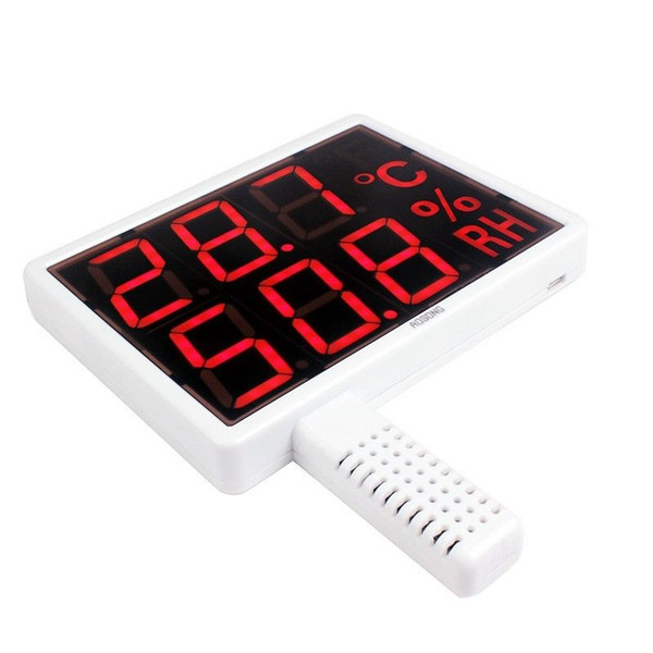 Free shipping 1x Industrial Wall-Mounted Temperature & Humidity Digital Detector Big LED display