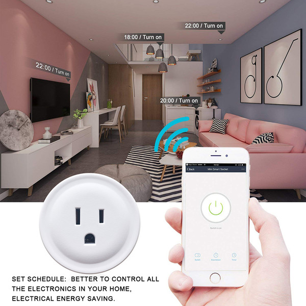 Wireless wife smart plug, work with Alexa, Google Home, IFTTT, remote control smart plug support Android, IOS system