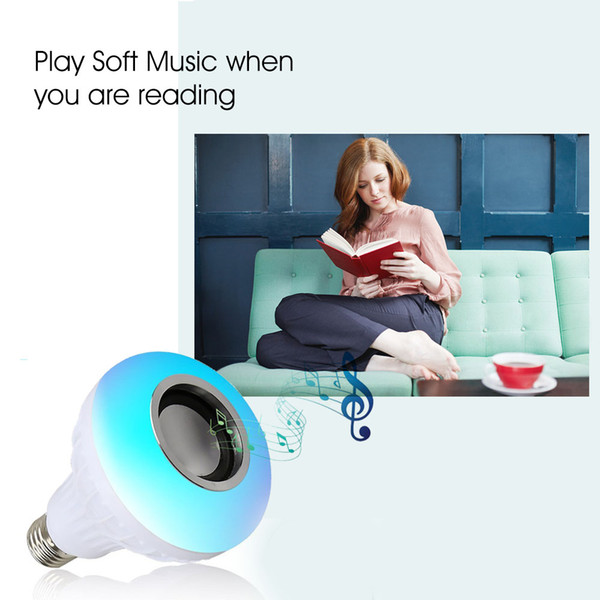 New E27 B22 Wireless Bluetooth Speaker+12W RGB Bulb LED Lamp 110V 220V Smart Led Light Music Player Audio with Remote Control