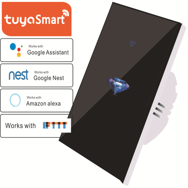 CE approved UK EU standard 1 gang on/ off intelligent remote control wifi smart home wall switch