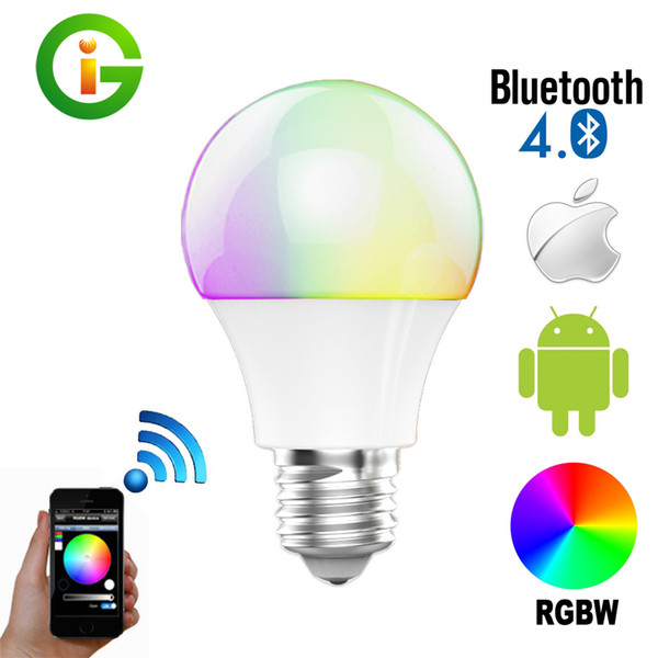 4.5W 6W 7.5W Bright RGB Wireless Bluetooth Smart LED Light Bulb,achieve remote control ,switch light,adjust brightness and color temperature