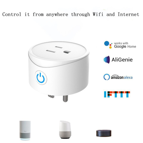 TP20A Smart Wifi Socket US Power Plug Mobile APP Ios Remote Control Works with Alexa Google Home for Smart Life Round free shipping