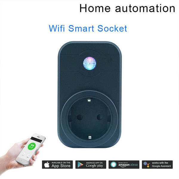 Wifi Smart Socket With App Remote Control US EU UK Plug Mini Outlet Intelligent Device Smart Outlet Compatible With Alexa Echo Better Sonoff