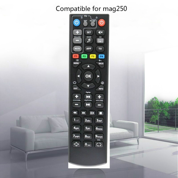 High quality cheap price Black Replacement remote control for mag250 linux system SET TOP BOX