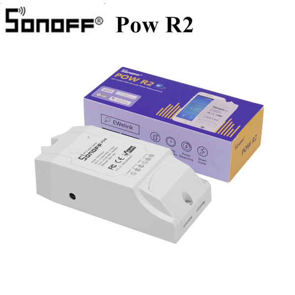 Original Sonoff Pow R2 Switch WiFi Smart Power Monitor Overload Protection Switch Voice Control Schedule Timer upgrade version free DHL