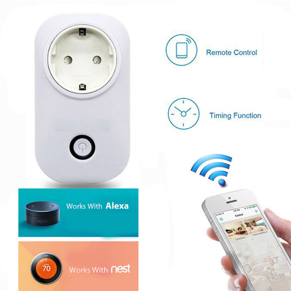 Smart Remote Control Power Socket WiFi Hot Sale Outlet with Timer Function Control from Anywhere for Household Appliances-EU Plug