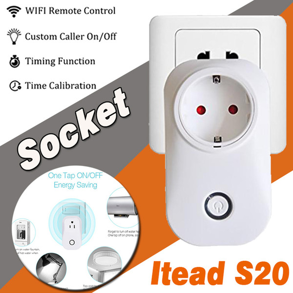 Itead Sonoff S20 Smart Wifi Socket Switch US EU Plug Remote Control Socket Outlet Timing Switch For Smart Home Automation Android Smartphone