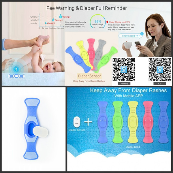 Baby Diaper Sensor Peeing Buckle Diapers Sensor Wet Reminder via Phone APP Baby Urine Wet Sensor