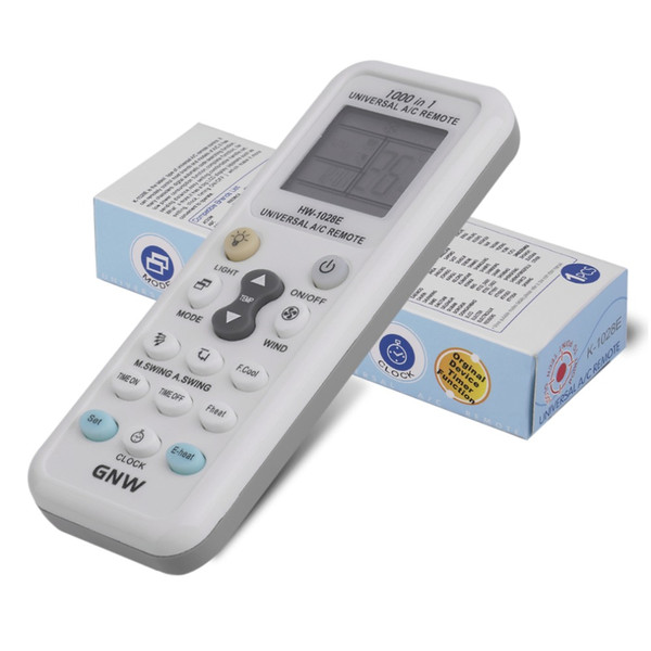 Universal GNW K-1028E Latest 1000 in 1 AC Remote Control for Air Conditioner Condition LCD Baclight A C Muli Remote Control