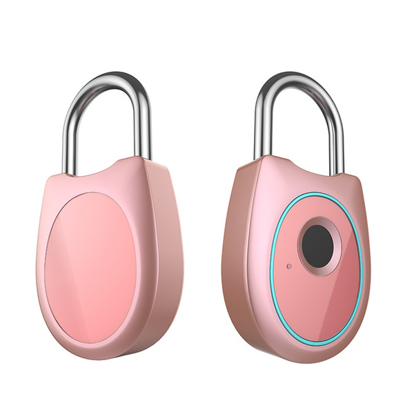 USB Rechargeable Smart Keyless Fingerprint Lock IP65 Waterproof Anti-Theft Security Padlock Door Luggage Case Lock wholesale