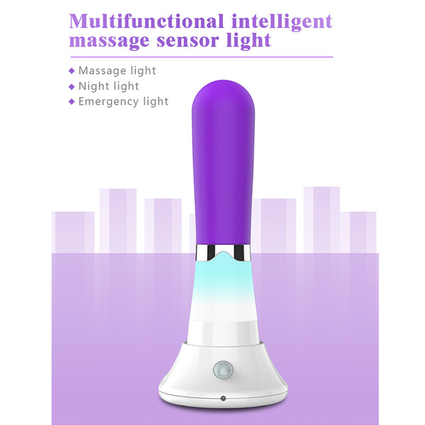 2019 New Multi-funcitonal Inductive magnetic colorful color LED atmosphere light massage light With floating charging base and charge line