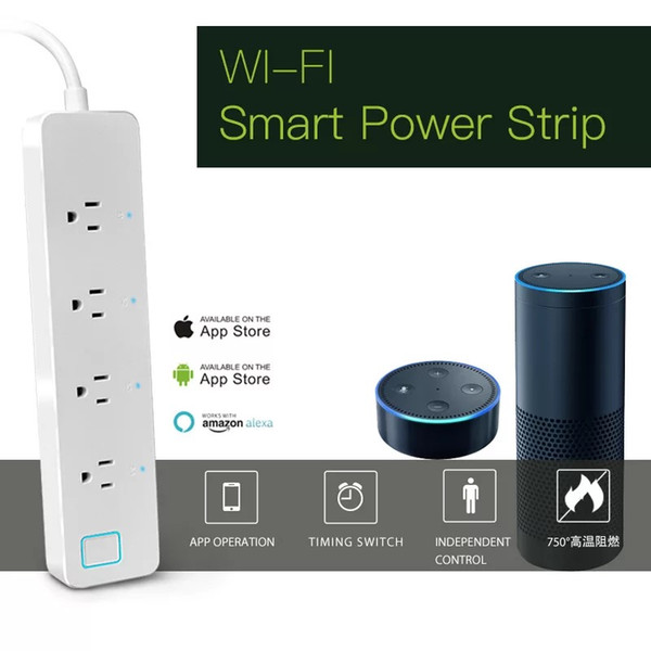 Wifi Smart Power Strip With App Remote Voice Control US Plug Outlet Smart Socket Compatible With Alexa Echo Home Power Plugs