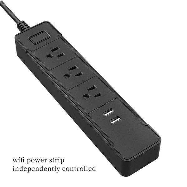 Wifi smart power strip US plug 3 AC outlets 2 USB ports 125V smart home modules compatible with google home alexa