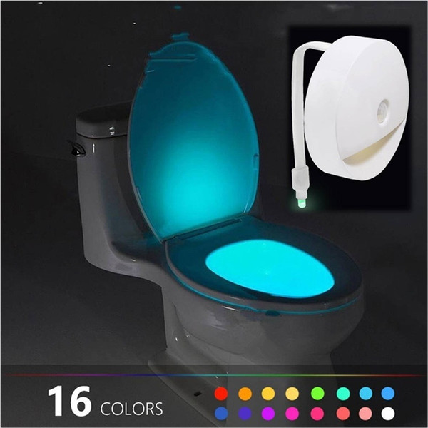 Hot Sale Body Sensing Motion Sensor Automatic LED Night Light Toilet Bowl Bathroom Lamp 8 Colors