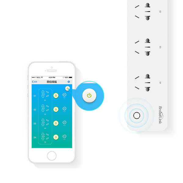 Newest Smart Power Socket Plug,WiFi Remote conntrol 4 Outlet Power Socket for Smart Home Automation System,Smart MP1