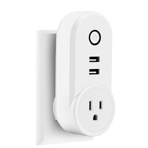 Wifi Smart Socket Plug, Outlet Wall USB Charger APP Remote Control Alexa Echo and Google Home Travel Adapter For iphone ipad cellphone phone