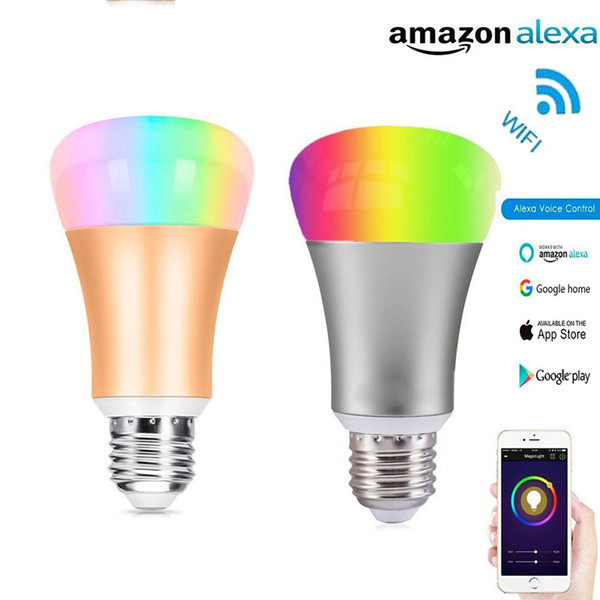 Wifi Samrt Bulb 7W Equivalent 60W Work With Echo Alexa and Google Home RGB Color Smart Home Automation Lighting