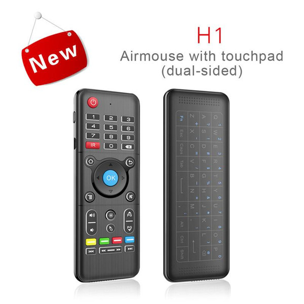 2.4G Smart H1 Wireless Remote Control with Backlight Airmouse Double side With Touchpad IR learning for TVBOX WIN