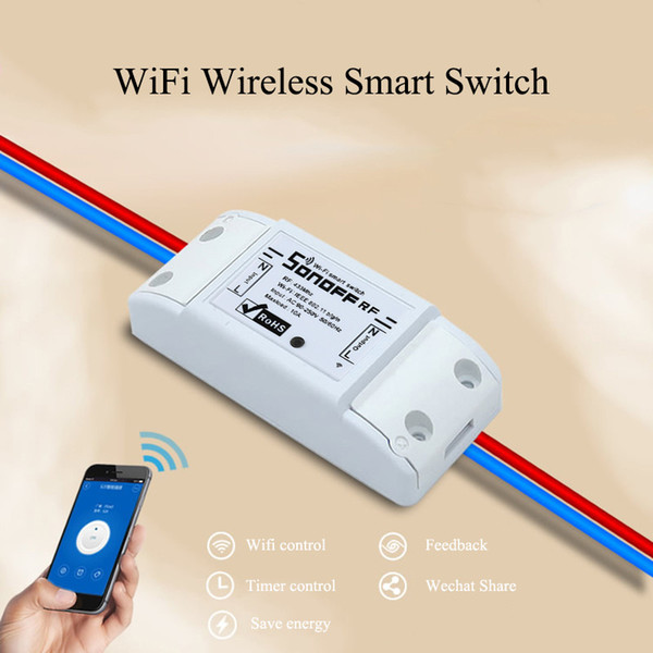 Sonoff Wifi Switch Universal Smart Home Automation Module Timer Diy Wireless Switch Remote Controller Via IOS Android 10A/2200W