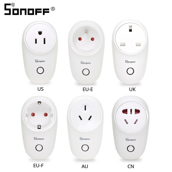 Sonoff S26 WiFi Smart Socket AU/CN/EU/UK/US Wireless Plug Smart Home Switch Power Sockets Work With Alexa Google Assistant