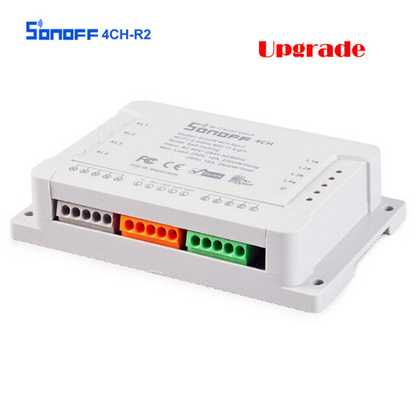 Sonoff 4CH R2 Smart Switch 4 Gang Din Rail Mounting WIFI Smart ON/OFF Wireless DIY Timer Switch 220V Smart Home Automation Original