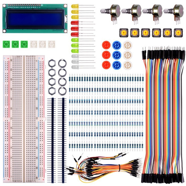 For raspberry pi 3 Basic Starter Kit with Switch Led LCD Resistors for Ar-duino UNO R3 Mega2560 Mega328 Nano