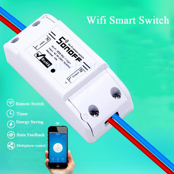 Sonoff Wifi Switch Universal Smart Home Automation Module Timer Diy Wireless Switch Remote Controller Via IOS Android 10A/2200W