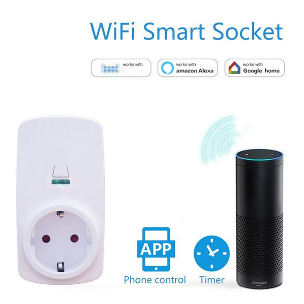 Smart Home WIFI Power Plugs Compatible with Alexa Google Home Wifi Socket Outlet Automation Phone App Timing Switch Remote Control 16A