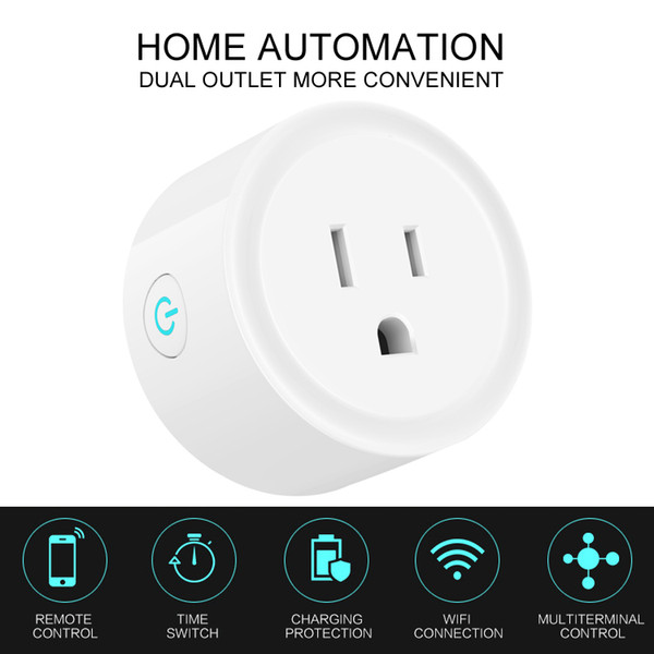 Mini Wi-Fi Smart Plug Wall Socket Google Homekit Switch Wemo Treasure Truck Timing Control Electric Devices Work with Amazon Alexa Assistant