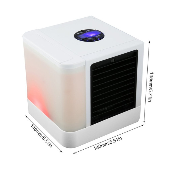 2019 USB Mini Portable Air Conditioner Humidifier Purifier 7 Colors Light Desktop Air Cooling Fan Air Cooler Fan for Office Home