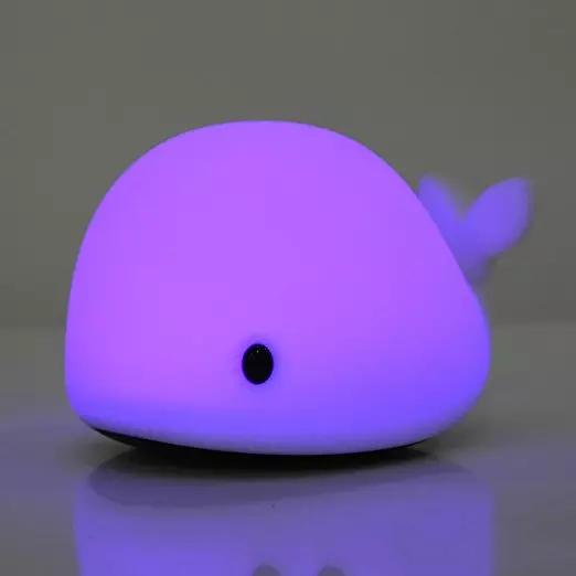 wholesale lovely cartoon cute Small Dolphin Pat LED Night Light Touch Sensor Button Light with USB Charger Lamp for Bathrooms Bedrooms Decor