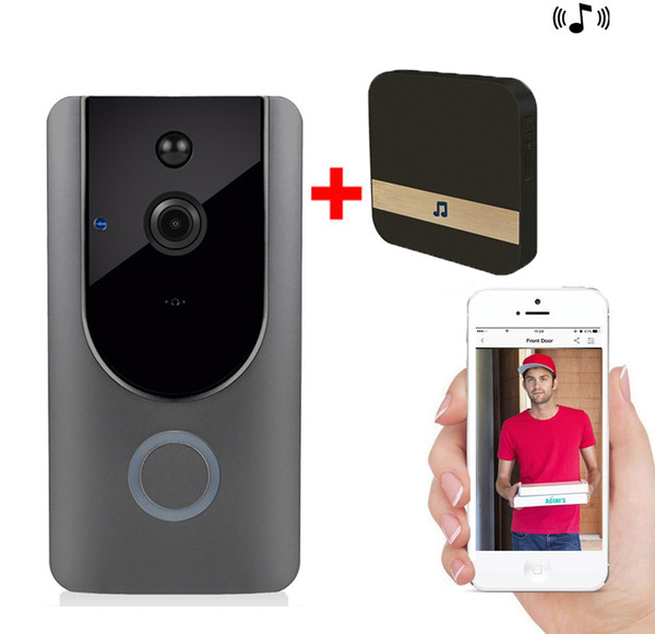 HD 720P WIFI Visual Doorbell Wireless Intercom Doorbell Camera PIR Motion Detection Night View Video Smart Doorbell Ring with indoor bell A2