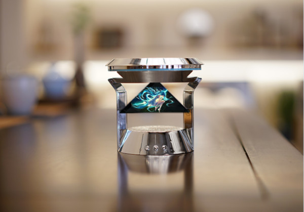 Hologram 3D Pyramid Display Holographic Display Pyramid holographic bluetooth speaker, Companion robot, virtual reality,Voice Interaction