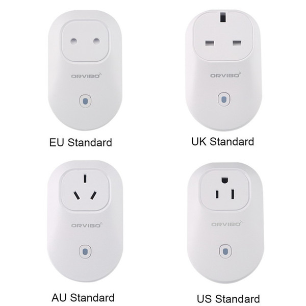 20pcs Orvibo EU,US,UK,AU Standard Power Socket Wi-Fi Smart Switch Travel Plug Socket Home Automation for iPhone Android phones hot new