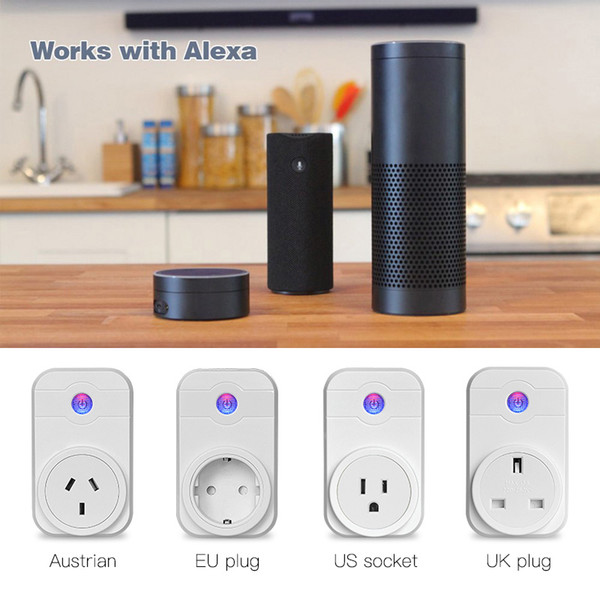 Smart Wifi Plug Outlet Adapter US EU UK Plug With APP Remote Control Mini Socket Intelligent Device Compatible with Alexa Echo Better Sonoff