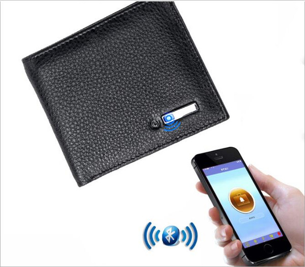 Smart Wallet Men Genuine Leather Anti Lost Intelligent Bluetooth Purse Card Holders Money Storage Bag Suit for IOS Android Tracker