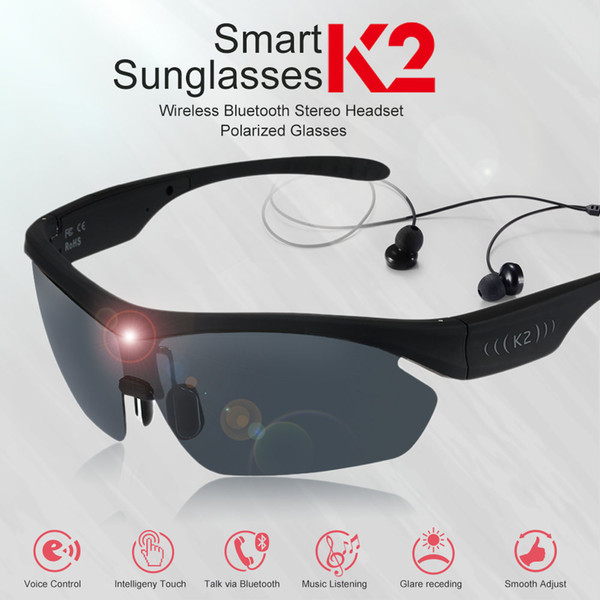 smart sunglasses Gonbes K2 Bluetooth Sunglasses for men women With Voice Control Function Music sport sunglasses for iPhone Samsung free DHL