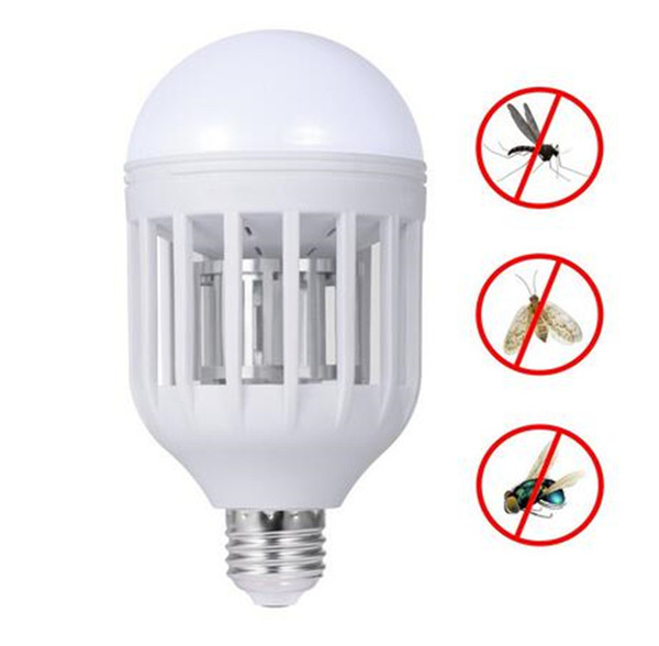 Electronic Mosquito Killer Bug Zapper Light Bulb Fits in 110v 12W 15W Light Bulb Socket Perfect for Indoor Home Garden Patio Backyard Free