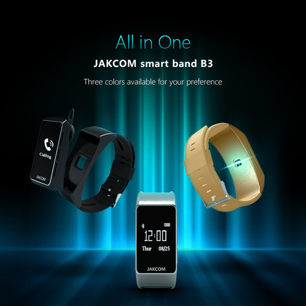 2017 Brand new Jakcom B3 Sports Smart bracelet Smart Watch with bluetooth earphone function Sleeping heart rate monitor bracelet