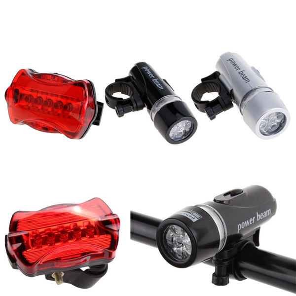 Quevinal 200pcs smart strap Bicycle Bike Safety Power Beam 5 LED Power Beam Front Light Head Light Torch Lamp for cycling