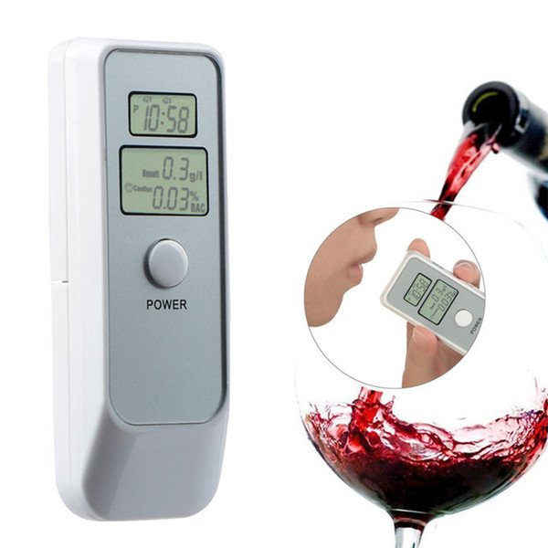 Dual LCD Digital Breath Alcohol Tester with 2 LCD Clock Backlight Breathalyzer Driving Essentials Parking Gadget DHL free