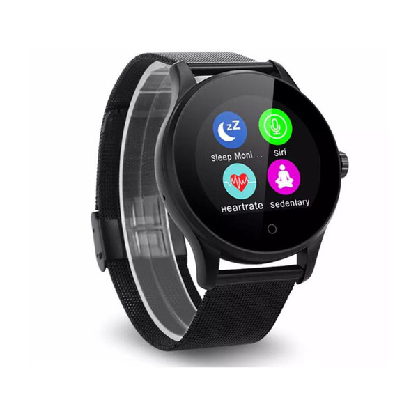 K88H Smart Watch 1.22 Inch IPS Round Screen Sport Heart Rate Monitor Bluetooth Smart Watch For IOS Android