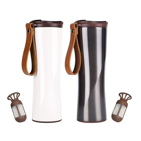 Xiaomi KissKissFish MOKA Stainless Steel Portable Smart Coffee Cup Travel Mug with OLED Touch Screen Temperature Display 430ml drop shipping