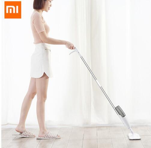 Original Xiaomi Deerma Water Spraying Sweeper Mijia Floor Cleaner Carbon Fiber Dust Mops 360 Rotating Rod 350ml Tank Waxing Mop