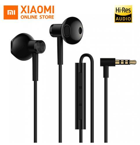 Original Xiaomi Hybrid DC Half In-Ear earphone horn L-Shape Plug MEMS Microphone Wire Control Dual Driver for Android system