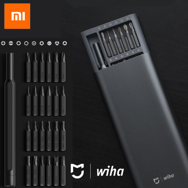 100%Xiaomi Mijia Wiha Daily Use Screw Kit 24 Precision Magnetic Bits Alluminum Box Screw Driver xiaomi smart home Kit