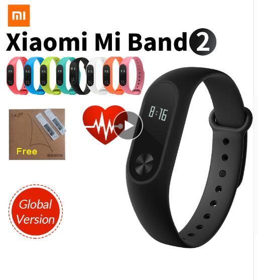 Original Xiaomi Mi Band 2 Smart Fitness Bracelet Watch Wristband Miband OLED Touchpad Sleep Monitor Heart Rate Mi Band2 Freeship