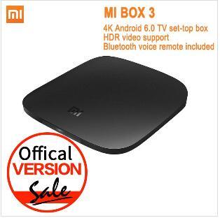 Original Xiaomi MI TV BOX 3 Smart 4K Ultra HD 2G 8G Android 8.0 Movie WIFI Google Cast Netflix Red Bull Media Player Set-top Box