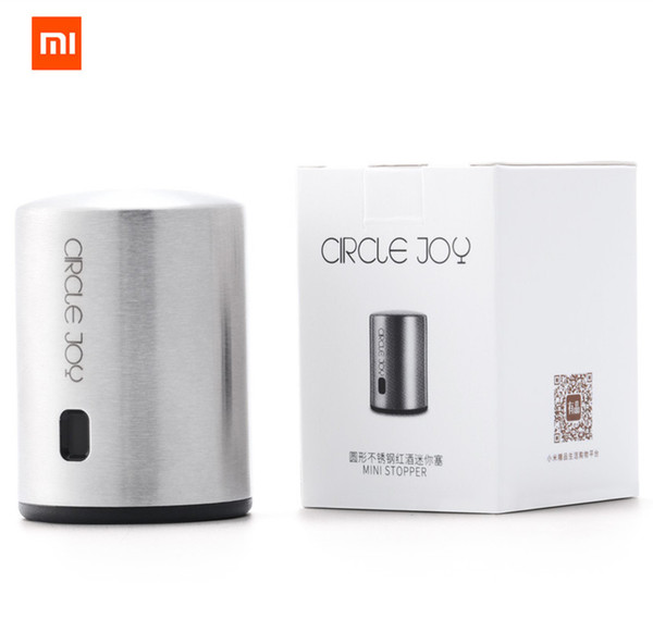 Xiaomi Mijia Smart Wine Stopper Stainless Steel Vacuum Memory Wine Stopper Electric Stopper Wine Corks chain brand-Circle Joy
