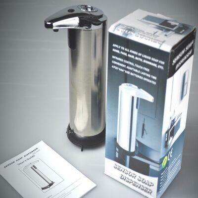 250ml Stainless steel automatic liquid soap dispensers for for Bathroom Kitchen Countertop Bathroom Accessory touchless soap dispenser